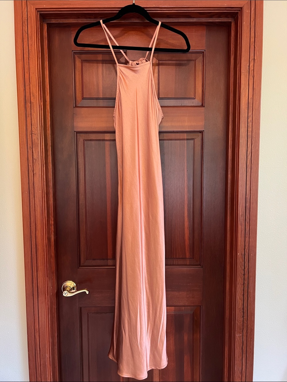 Vici Blush Rose Strappy Maxi Slip Dress